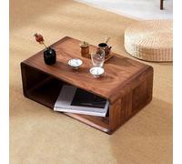 Rectangular Floor Table with Storage Space, Modern Tatami Coffee Table, No Assembly Required for Living Room, Dining Room, Office, Balcony