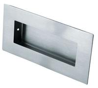 Rectangular Flush Recessed Sliding Door Pull Handle 100mm x 50mm - Satin Stainless Steel