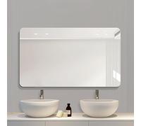 Rectangular Frameless Bathroom Mirror HD 5mm CopperFree Makeup Mirror Horizontal/Vertical Hanging for Bedroom Living Room Entryway (70x90cm/27.56x35.43in)