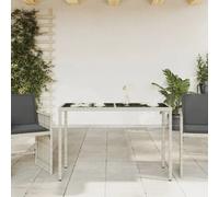 vidaXL Garden Table with Glass Top Light Grey 115x54x74 cm Poly Rattan
