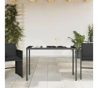 Rectangular Garden Dining Table with Glass Top Outdoor Table Patio Tables VidaXL