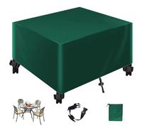 Rectangular Garden Furniture Covers - 420D Oxford Waterproof Windproof Anti-UV Table & Chair Covers for Outdoor Patio - Green 240x160x100cm (94x63x39in)