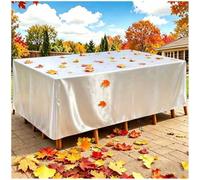 Rectangular Garden Furniture Covers - 500x100x90cm/LxWxH Silver -Waterproof 420D Oxford Fabric Outdoor Table, Patio & Rattan Garden Furniture Covers, Windproof, Anti-UV, Rip Proof
