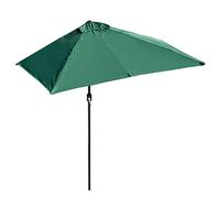Rectangular Garden Parasol - Space-Saving Balcony Half Umbrella, Sturdy Wall-Mounted Sunshade for Porch & Window with Easy Crank System
