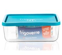 Rectangular Glass Frigoverre with Blue Lid 26x21 Bormioli Rocco