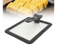 Rectangular Glass Pan Lid, Japanese Omelette Pan Nonstick, Tamagoyaki Egg Pan Cover, Thickened Tempered Glass Lid with Silicone, Universal Pot Cover for Omelette Pans, Glass Lid Replacement