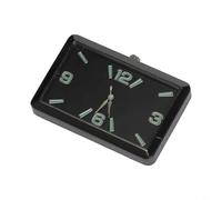 Rectangular Glass Quartz Car Clock with Electronic Movement and Sticker Plus Tuyere Clamp for Convenient Installation on Vehicle Dashboard (H-luminous)