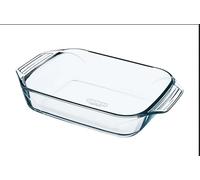Rectangular Glass Roaster Baking Dish Cooking Serving Bakeware with wide Handles