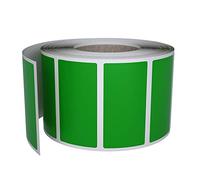 Rectangular Green Sticker Labels Rolls 4cm x 2cm (40mm x 19mm) - Permanent Adhesive - 500 Pack by Royal Green