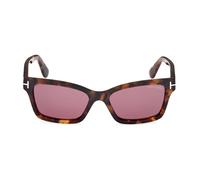 Rectangular Havana Sunglasses - female - Tom Ford - Sunglasses - Brown - 54 MM - Accessories 54 MM