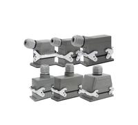 Rectangular Heavy Duty Connector HD C-HE4 6 10 16 20 24 32 48 Pin 16A Waterproof Aviation Plug Top and Side Line(24 core lateral line)
