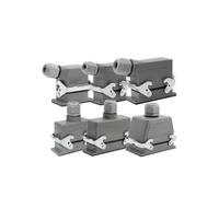 Rectangular Heavy Duty Connector HD C-HE4 6 10 16 20 24 32 48 Pin 16A Waterproof Aviation Plug Top and Side Line(16 core top line)