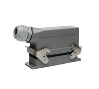 Rectangular Heavy Duty Connector HE Rectangular Heavy Duty Connector 6 10 16 24 36 48 Pins Core Waterproof Aviation Industrial Top Lateral Line 16A(HE-A-6)