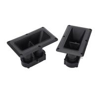 Rectangular Horn Tweeter Pair, 2 Piece Cabinet Mount Replacement with Rear Terminal Tabs for Stage Sound, PA and Broadcast Builds Piezo Horn Tweeter Replacement Driver Rectangular Cabinet Mount