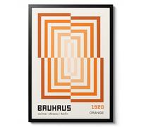 Rectangular Illusion in Orange Bauhaus Print, Mid-Century Poster, Abstract Geometric Wall Art, Bauhaus Exhibition Decor, Gift, 1920 Vintage, Archival Matte, A3 (Print Only) - 42x29.7cm