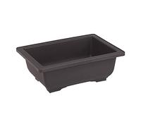 Rectangular Imitation Purple Sand Flower Pot Home Garden Small Potted Plastic Flower Pots Bonsai Pot (A, 16.5x12x6cm)