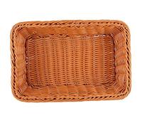 Rectangular Imitation Rattan Woven Bread Basket Food Bread Fruits Storage Basket Tabletop Food Serving Baskets Trays for Family Living Room, Kitchen, Dining Room, Fruit Shop(XL)