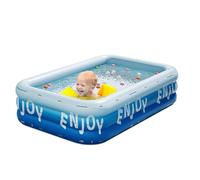 Rectangular Inflatable - Family-Size -Ground Swimming, Sturdy PVC Tube Frame, Quick Setup Design, Leak-Resistant And Stable Construction | Water Play For Beach Backyard Lawn Terrac