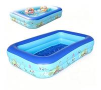 Rectangular Inflatable Pool - Animal Themed Pool, Inflatable Pools with Multi-Chamber Safety Design, Heavy Duty Puncture Resistant PVC, Famil Water Center