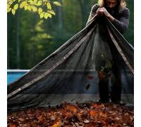 Rectangular Inground Pool Leaf Net Cover - Windproof Sunproof Mesh with Grommets Debris Protector Easy Installation for Home Garden Patio Hotel (5x5m/16.4x16.4in)