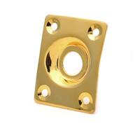 Rectangular Jack Plate With Screws For Les Paul Tele Style Electric Guitar Chrome/Black/Gold Instrumentos Guitar Parts (Color : Gold)