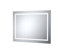 Landscape LED Illuminated Touch Sensor Mirror Demister 800x 500mm Balterley Silver One Size
