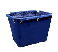Rectangular Laundry Cart Or Basket Replacement Liner Bag -Heavy Duty Oxford Cloth Liner, Reinforced Metal Buckles Fits 83x53/58x63cm Laundry Trolley(Blue tapered)