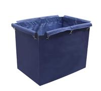 Rectangular Laundry Cart Or Basket Replacement Liner Bag -Heavy Duty Oxford Cloth Liner, Reinforced Metal Buckles Fits 83x53/58x63cm Laundry Trolley(Blue rectangular)