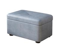 Rectangular Leather Foot Stool for Living Room Padded Vanity Chair Footrest Small Under Desk Pouf Stylish Dressing Table Stool for High Beds & Sofas 40x26x2 cm