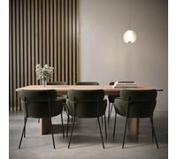 Large Light Oak Extendable Dining Table - Seats 6 - 8 - Jarel