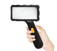 Rectangular Magnifying Glass with Light, 2X Magnifying Reading for Seniors Low Vision Books Pages Magazines Newspapers Maps Jewelry, Magnifier Large Handheld 2 LED