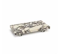 Rectangular Marble Decorative Tray, 13.8 x 6.7 in Vanity Tray for Perfume, Jewelry, Keys and Candles, Catchall Tray for Bathroom Counter, Dresser, Nightstand and Entryway Decor