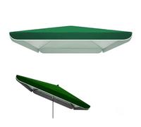 Rectangular Market Umbrella Replacement Canopy 6.5x6.5ft 8.2x8.2ft 10x10ft - Anti-UV Square Top Cover for Patio Garden Beach - Green Parasol Cloth 2.2x1.8m/7.2x6ft
