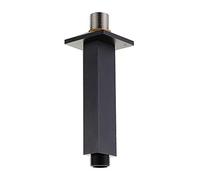Rectangular Matt Black Ceiling Mounted Shower Arm 120mm