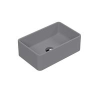 Balterley Rectangular Countertop Vessel Without Overflow Matt Grey 365mm Balterley Grey