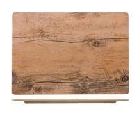 Rectangular Melamine Plate Wood Decoration 25.5x35.5 H&H