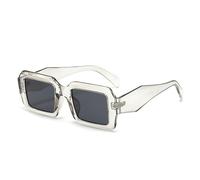 Rectangular Men And Women's Large Frame Sunglasses Outdoor Polarized Driving Commuting Holiday Beach Shopping Sun Glasses(Grey)