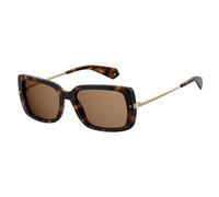 Rectangular Metal Frame Sunglasses - male - Polaroid - Sunglasses - Brown - ONE SIZE - Accessories ONE SIZE