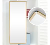 Rectangular Mirror With Aluminium Alloy Frame And Installation Accessories, Concealed Wardrobe Mirror In Black, 180° Mirror With Protective Cover And Safety Film