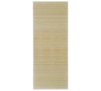 Berkfield Rectangular Natural Bamboo Rug 80 X 200 Cm