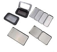 Rectangular Needle Storage Box for Embroidery & Bead Needles - Portable Sewing Accessories Organizer with Iron Plate Collector, Black(B)