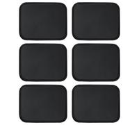 Argon Tableware Black Rectangular Serving Trays Pack of 6-45.5 x 35.5cm Reusable Non Slip Rubberized Surface Platter for Food and Drinks - Heat Resistant Stackable Trays for Bars, Restaurants