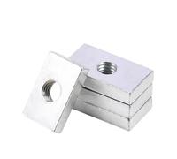 rectangular nut Carbon Steel Rectangular Nuts Quadrilateral Nut Sliders M3 M4 M5 Screw Nut Assortment Set for Wood Furniture(M4x7x20x3)