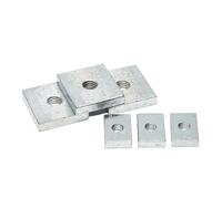 rectangular nut Thin Rectangular Nuts/Square Nut Slider Block M3 M4 M5 M6 M8 Screw Nut Assortment Set for Wood Furniture(10pcs,M3-12x6x2.5mm)