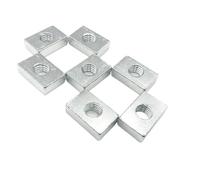 Rectangular Nuts, M3 M4 M5 M8 Carbon Steel Aluminum Profile For Accessory, Thin Slider Block Nuts Zinc-Plated 10pcs(M5x15x12x4)