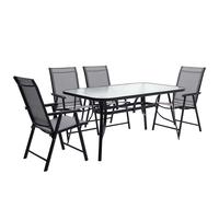 Rectangular Outdoor Dining Table with/without Folding Chairs
