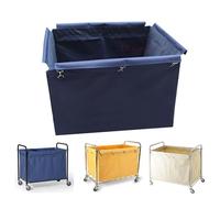 Rectangular Oxford Cloth Laundry Cart Bags - Commercial Sorting Bags, Machine Replacement, Removable Oxford Cloth Storage, Durable Blue Laundry nizer