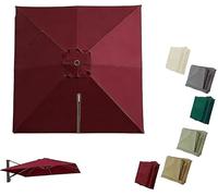 Rectangular Parasol Awning Replacement 3x4.0m Fabric for Eccentric, Patio Umbrella Cover(Burgundy,400x300cm/13x10ft)