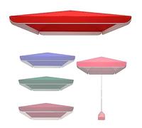 Rectangular Parasol Replacement Canopy Cover 3x3.0M Waterproof Fabric Durable Outdoor Umbrella Top Fits 2.5x2.5m & 2x2m Frames Color D Ideal for Garden & Patio