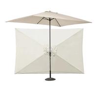 Rectangular Patio Umbrella Replacement Cover 2x2m 2x3m 3x3m Waterproof UV Protection Canopy for 6 Rib Garden & Terrace Umbrellas Beige 3x3m
